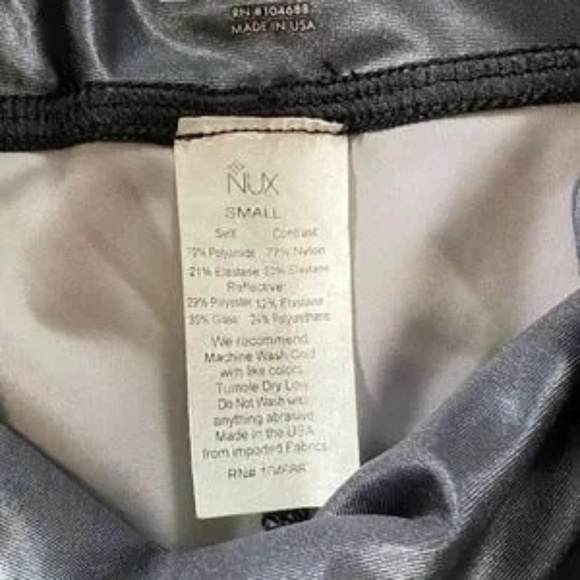 NWT NUX New Heights Canyon Synthetic Leggings Black/Blue Size S - Picture 7 of 12